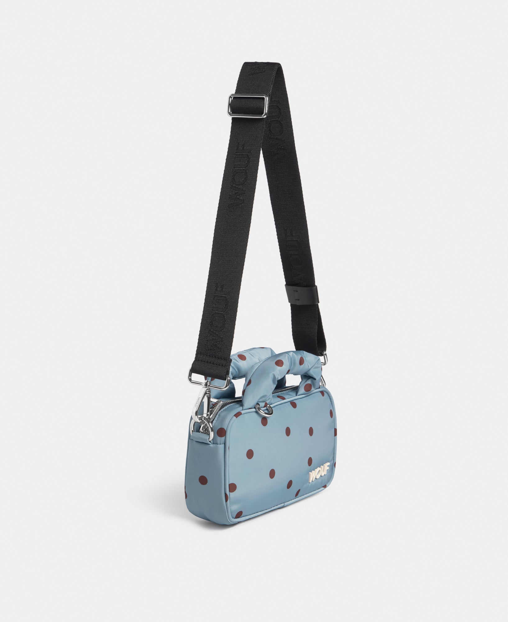 wouf-polka-mini-sac-matelass-20-cm-pois-noirs image 4