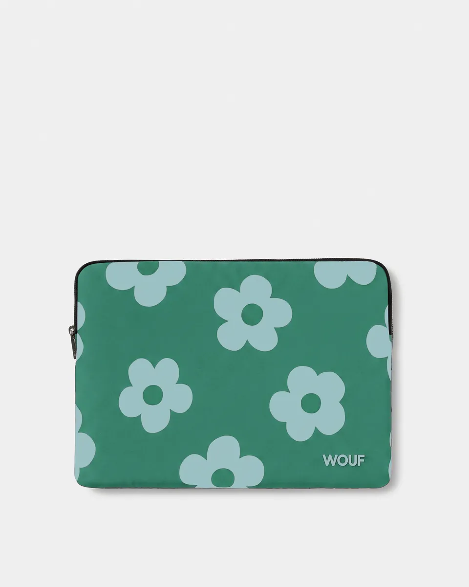 wouf-studio-housse-ordinateur-green-daisy-13-14 image 1