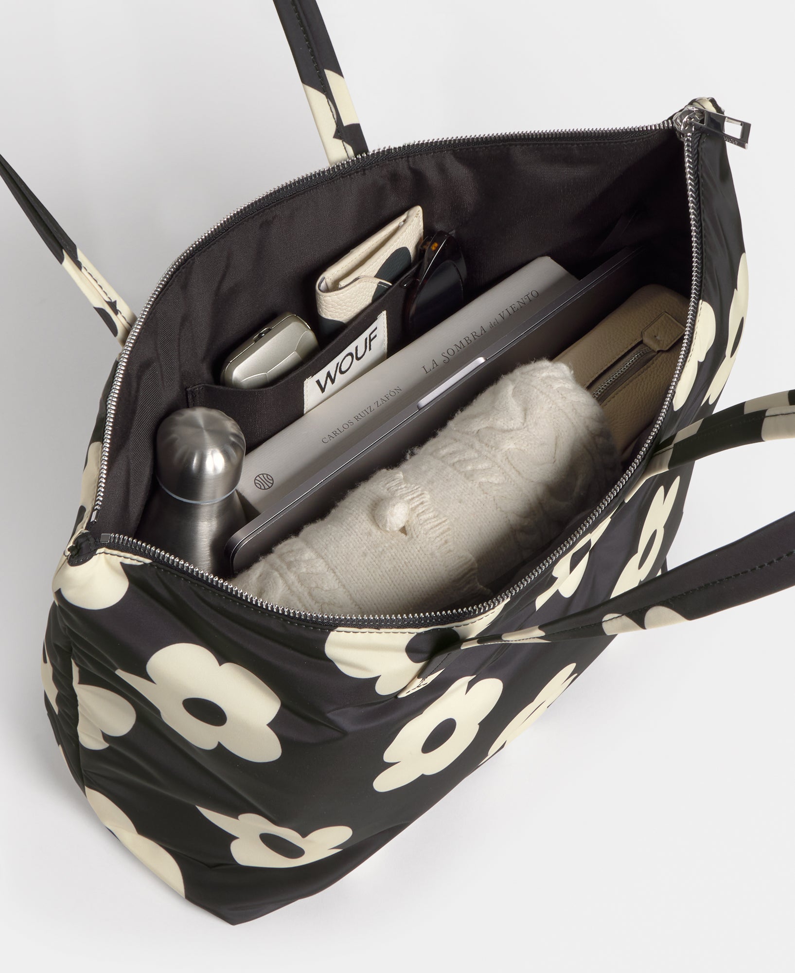 wouf-studio-sac-cabas-night-daisy-tote-fleurs-recycl image 5