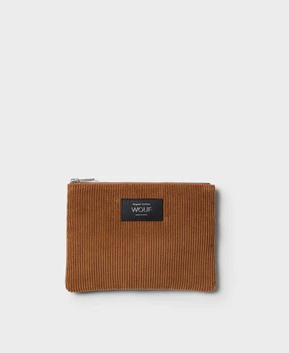 wouf-daily-caramel-pochette-moyen-velours-coton-bio image 1