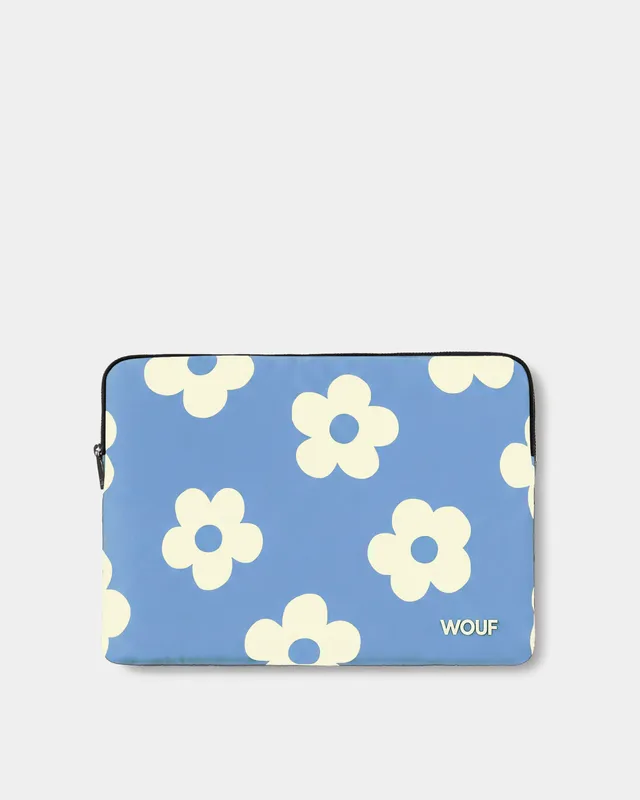 wouf-studio-blue-daisy-housse-ordinateur-13-14-fleurs image 1