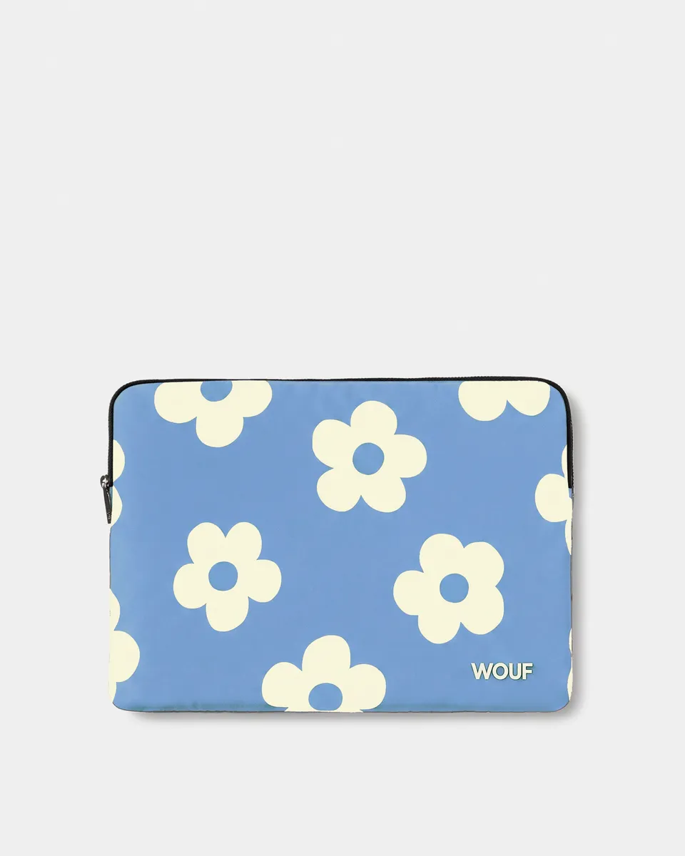 wouf-studio-blue-daisy-housse-ordinateur-13-14-fleurs image 1
