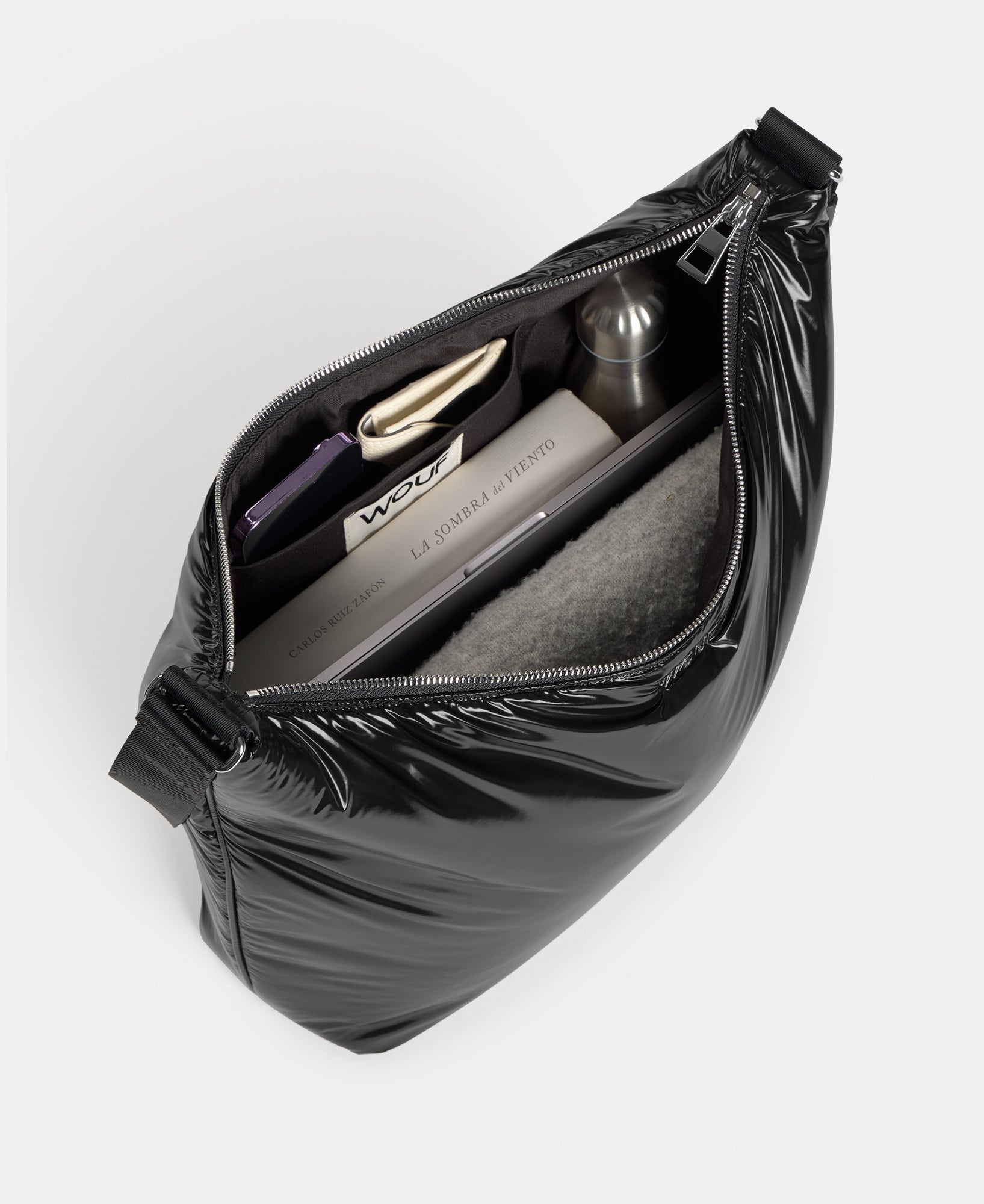 wouf-teddy-night-sac-hobo-noir-matelass image 5