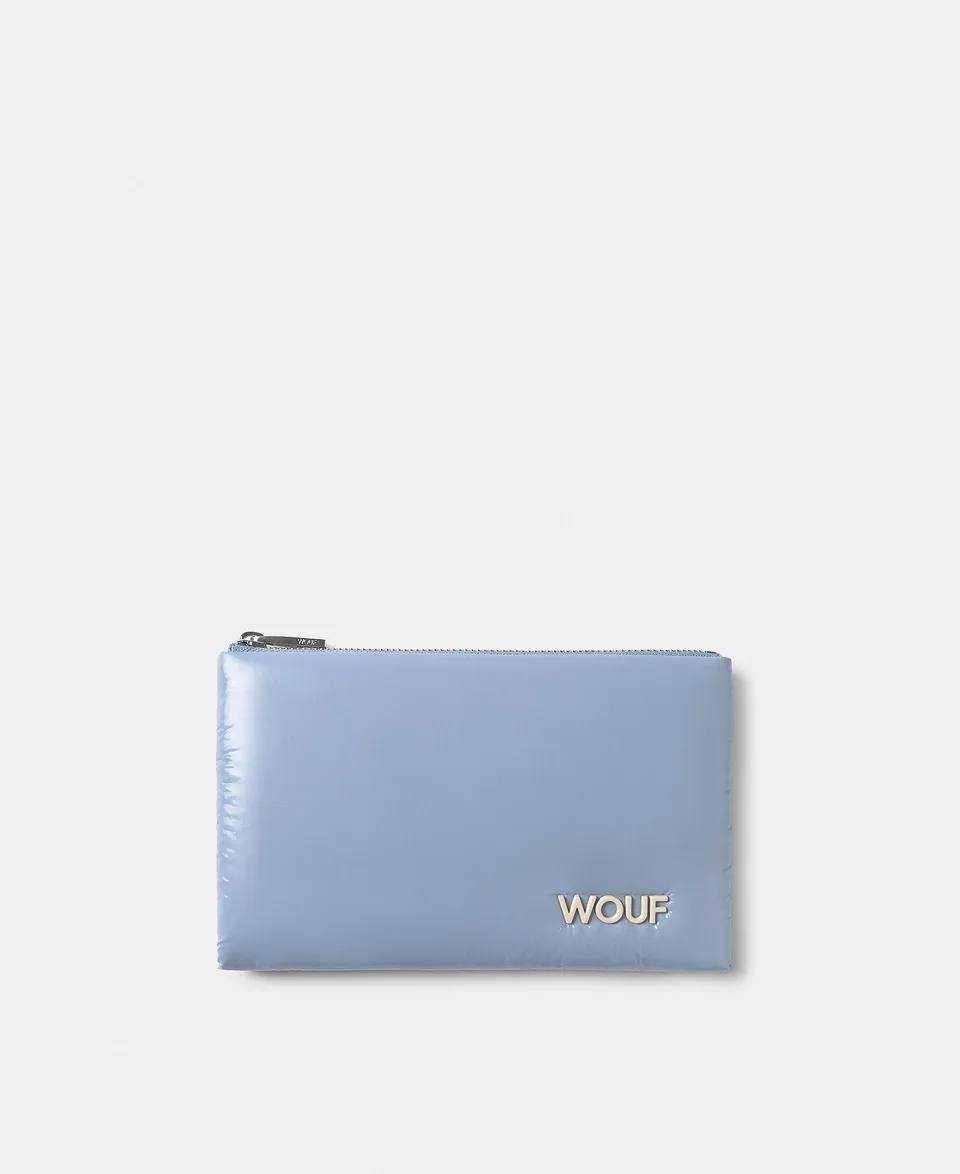 wouf-glossy-steel-pochette-matelass-e-nylon-recycl image 1