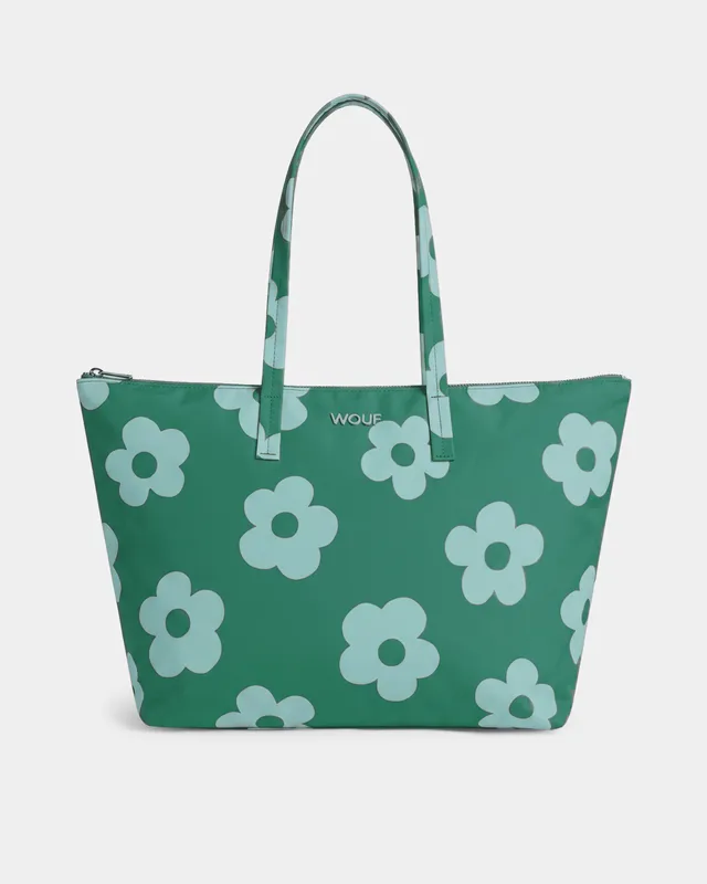 wouf-studio-sac-cabas-green-daisy-recycl-52-cm image 1