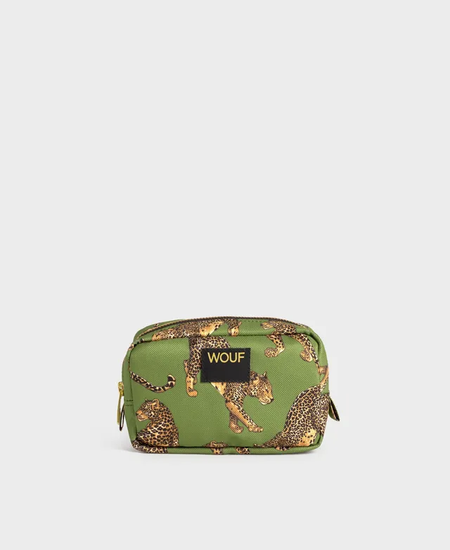 wouf-studio-trousse-maquillage-olive-leopard-recycl-e-15-cm image 1