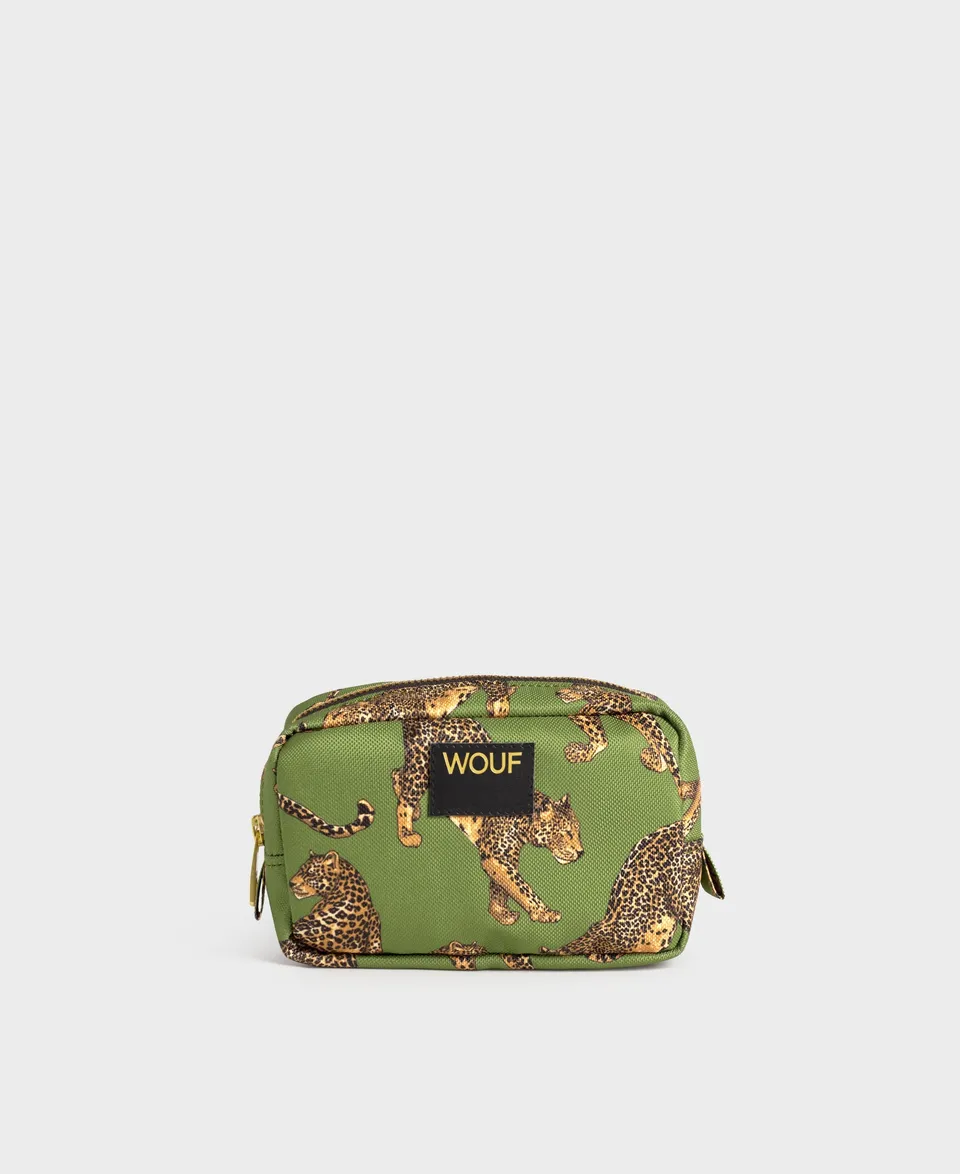 wouf-studio-trousse-maquillage-olive-leopard-recycl-e-15-cm image 1