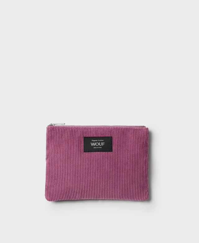wouf-daily-pochette-mauve-moyen-coton-bio-velours image 1