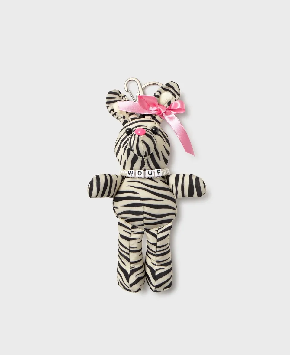 wouf-studio-zebra-hit-charm-sac-recycl-rabbit image 1