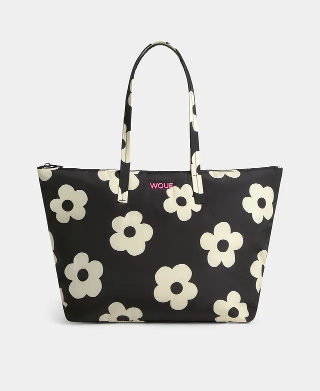 wouf-studio-sac-cabas-night-daisy-tote-fleurs-recycl image 1