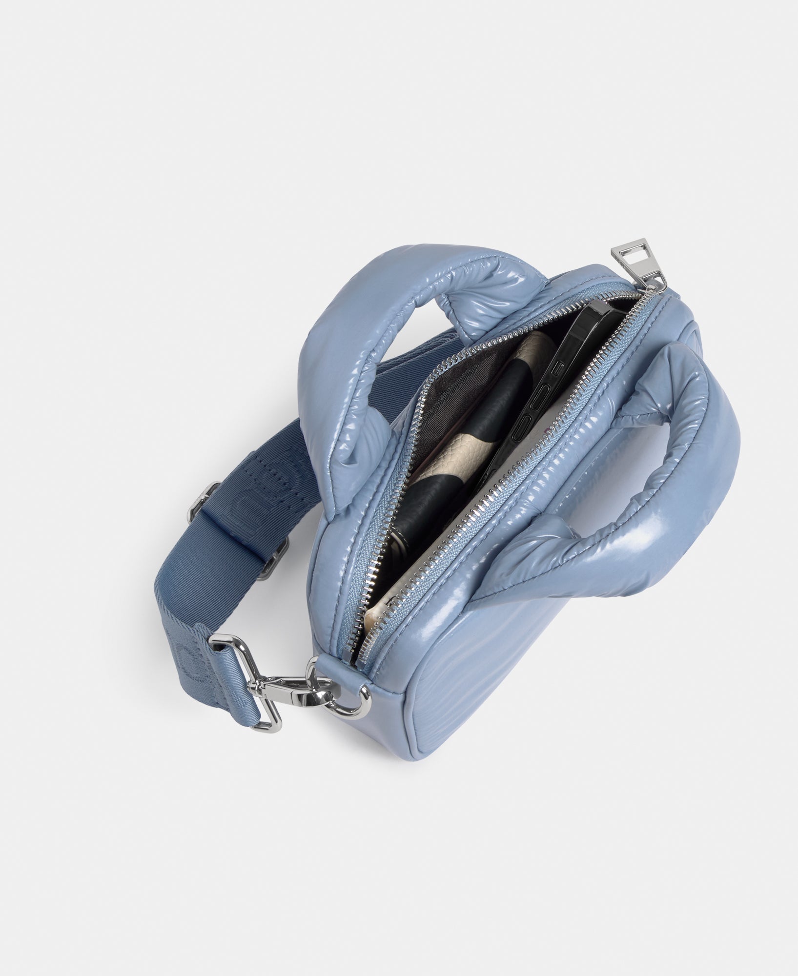 wouf-glossy-steel-mini-sac-nylon-recycl-20-cm image 5