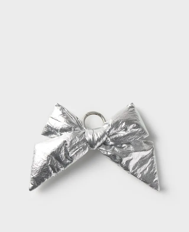 wouf-glossy-charm-silver-bow-nylon-recycl-argent image 1
