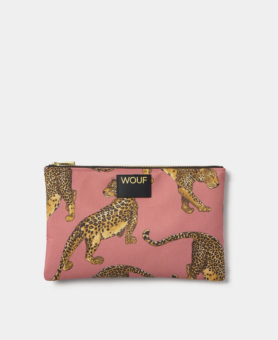 wouf-studio-blush-leopard-pochette-xl-l-opard-rose image 1