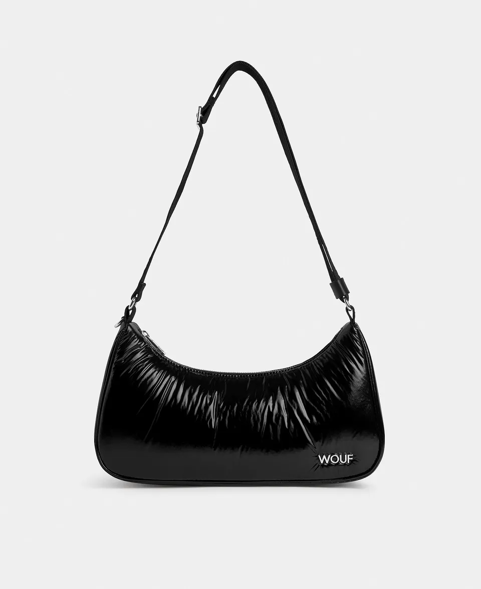 wouf-studio-night-sac-bandouli-re-glossy-noir-33-cm image 1