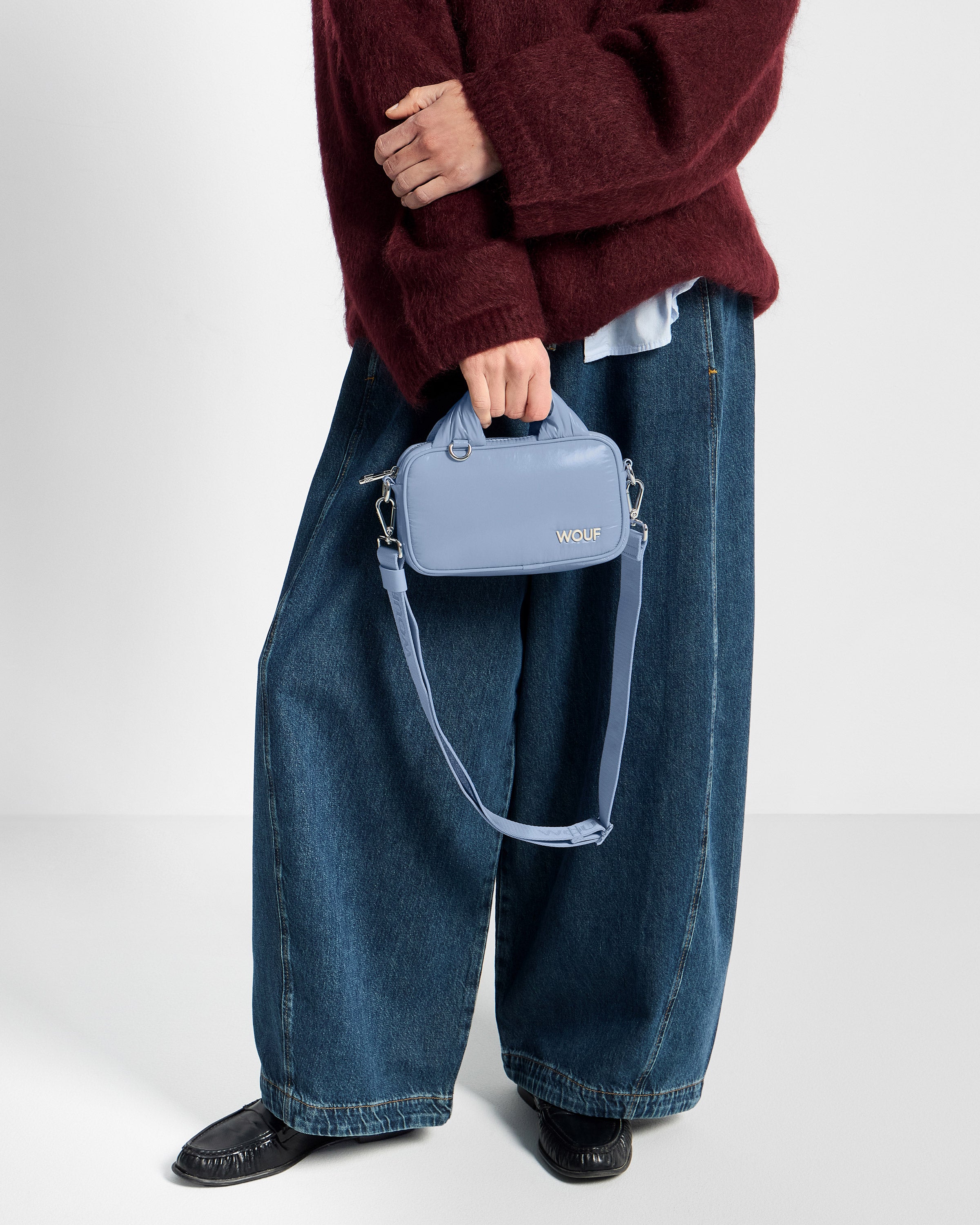 wouf-glossy-steel-mini-sac-nylon-recycl-20-cm image 3